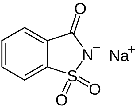 Molécula de sacarina sódica