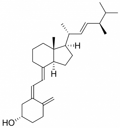 Estructura del ergocalciferol o vitamina D2