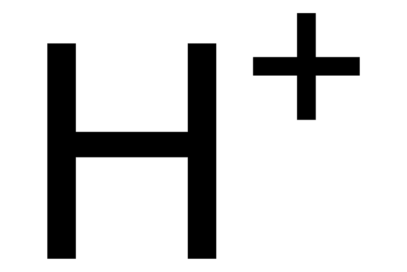 H+ (protón)