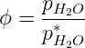 Fórmula humedad relativa con presiones parciales