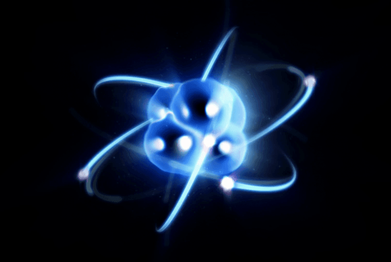 Átomo y electrones (representación)