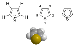 Estructura del tiofeno